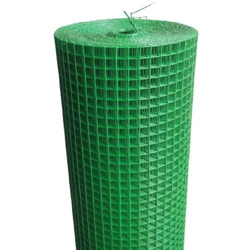 PVC Coated Welded Wire Mesh – Green Plastic Fencing Roll(18meter)