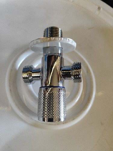 Chrome 3-Way Water Diverter Valve – Durable Brass Angle Valve for Bathroom & Kitchen 1/2