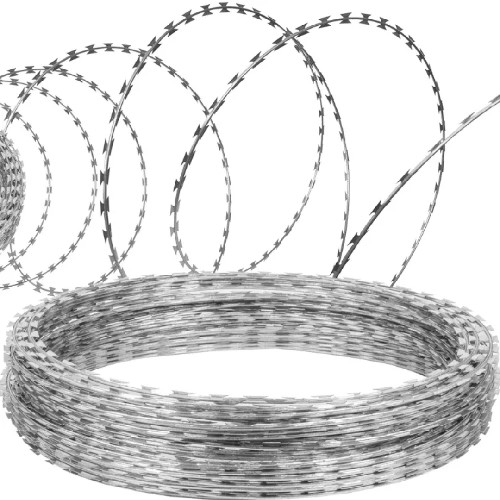 Galvanized Razor Barbed Wire Coil – High Security Fence Wire 4m