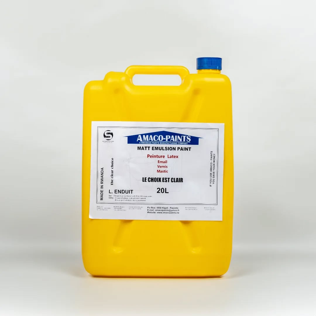 AMACO Paints L. Enduit – Premium Matt Emulsion Paint (20 Liters) | Interior &Exterior  Wall Undercoat & Smooth Finish