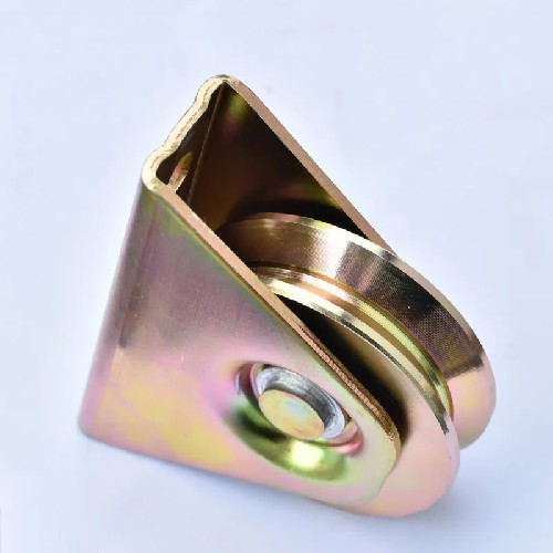 Heavy-Duty Sliding Gate Wheel – Steel Groove Roller with Bracket 8''